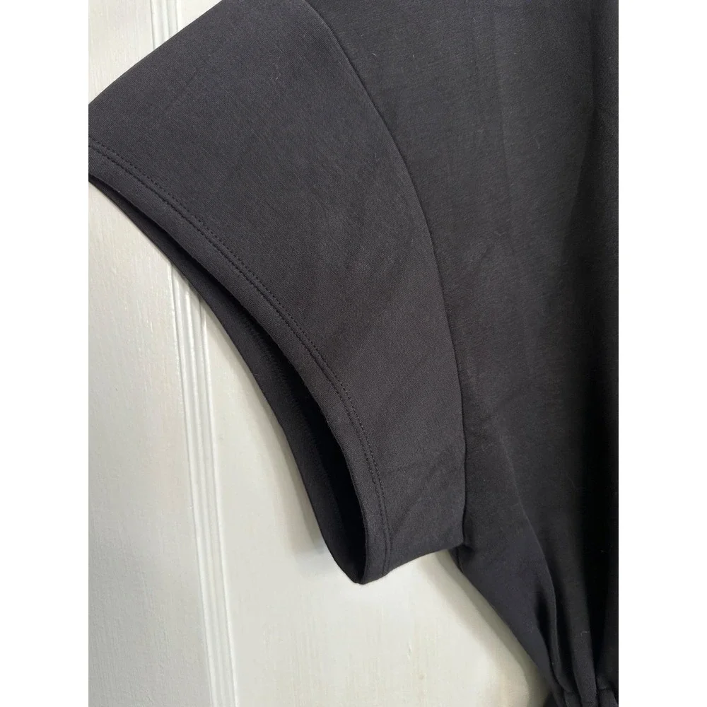 NWT Lane‎ Bryant Livi Active Size 22/24 Black Cinched Waist Hooded Dress